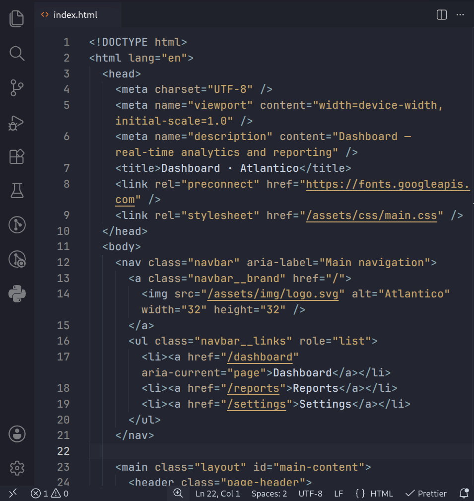 Atlantico HTML screenshot